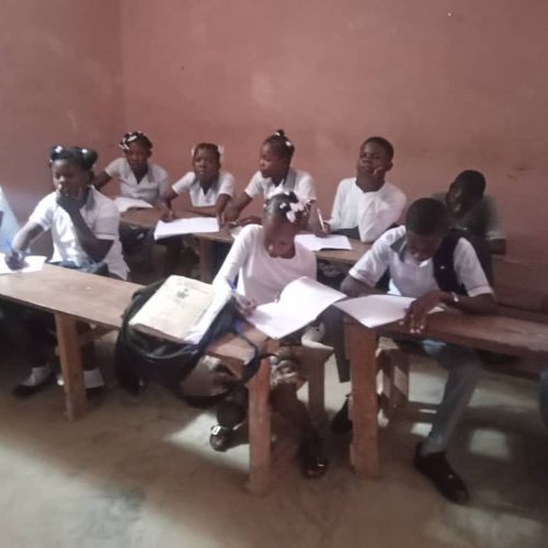 Students participating in education and nutrition programs in Haiti – Silem Foundation