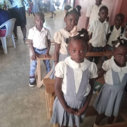 Students participating in education and nutrition programs in Haiti – Silem Foundation
